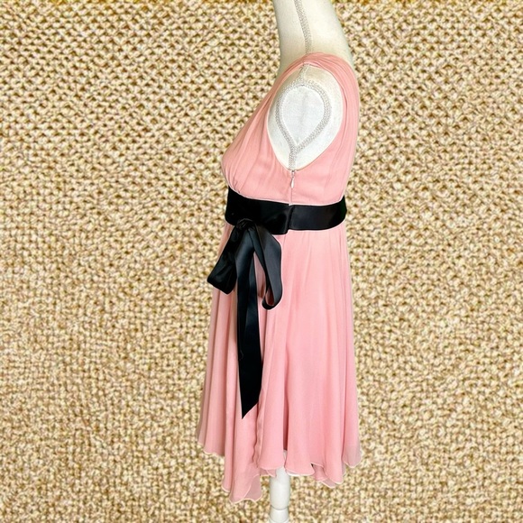 RARE NWT Michael Kors Spring 2007 RTW Silk Ballerina Pink / Black A-Line Dress - Picture 8 of 16